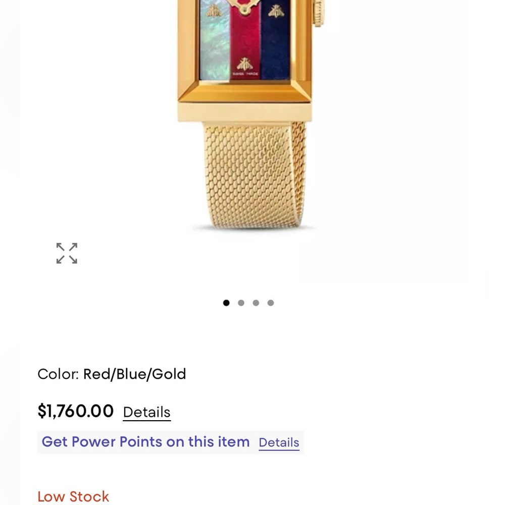 Gucci Women's Swiss G-Frame Gold-Tone Stainless Steel Mesh Bracelet Watch - Picture 8 of 8